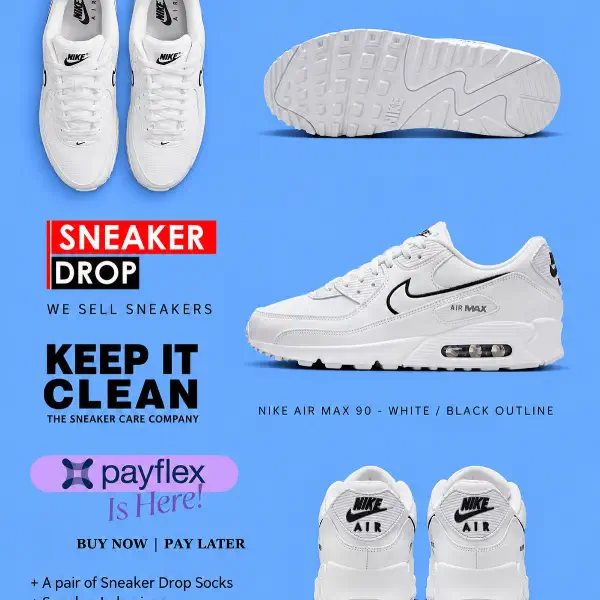 Nike Air Max 90 White/Black Outline